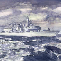 HMS Monmouth – Fine Art Print – Ship On Patrol